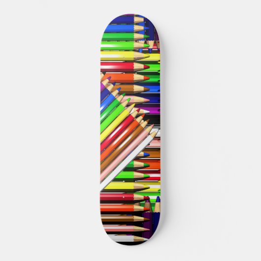 Farbstift-Stifte Skateboard (Vorderseite)