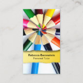 Farbstift-Tutor, gelbe Visitenkarte (Vorderseite)