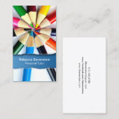 Farbstift-Tutor-Karte Visitenkarte (Vorne/Hinten)