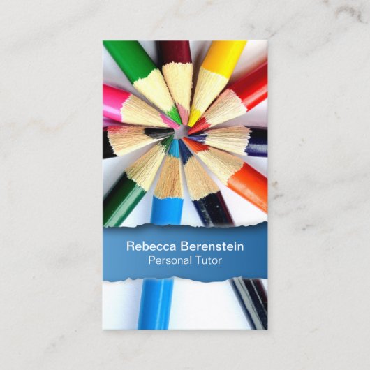 Farbstift-Tutor-Karte Visitenkarte (Vorderseite)