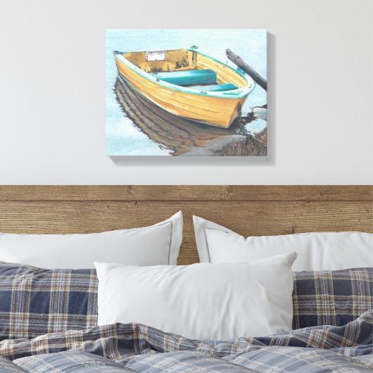 Farbstift Zeichnend Gelbboot Leinwanddruck (Insitu (Schlafzimmer))