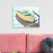 Farbstift Zeichnend Gelbboot Leinwanddruck (Insitu (Wohnzimmer))