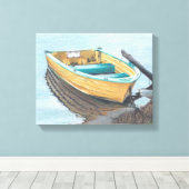 Farbstift Zeichnend Gelbboot Leinwanddruck (Insitu (Holzboden))