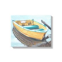 Farbstift Zeichnend Gelbboot