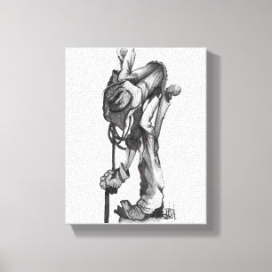 Farbstift zeichnend Leinwand