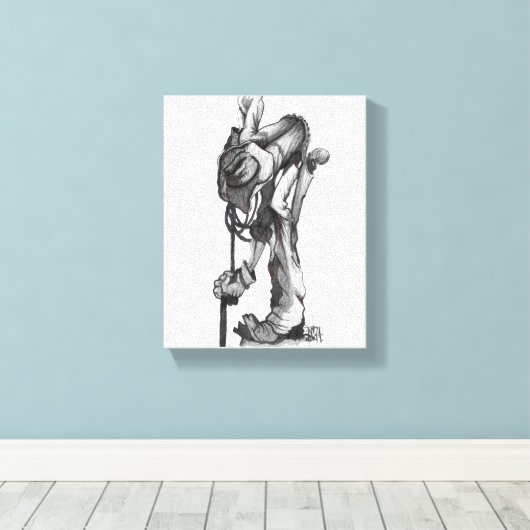 Farbstift zeichnend Leinwand (Insitu (Holzboden))