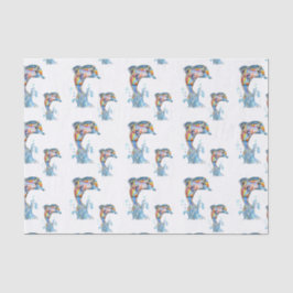 Farbstiftdolphinmuster Seidenpapier