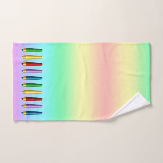 Farbstifte Badhandtuch Set (Handtuch)