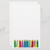 Farbstifte Briefpapier (Vorne/Hinten)