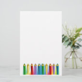 Farbstifte Briefpapier (Stehend Vorderseite)