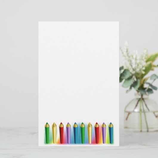 Farbstifte Briefpapier (Stehend Vorderseite)