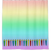 Farbstifte Duschvorhang (Vorderseite)