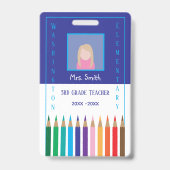 Farbstifte für Grundschullehrer - Foto-ID Ausweis (Vorderseite)