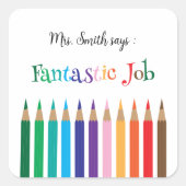 Farbstifte für Regenbogenfarben Aufkleber belohnen (Vorderseite)