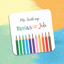 Farbstifte für Regenbogenfarben Aufkleber belohnen