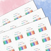 Farbstifte für Regenbogenfarben Aufkleber belohnen
