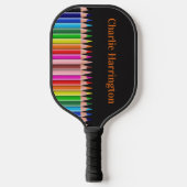 Farbstifte individuelle Name Pickleball Schläger (Vorderseite)