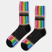 Farbstifte individuelle Name Socken (Linkes Detail)