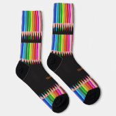 Farbstifte individuelle Name Socken (Rechts)