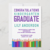Farbstifte Kindergarten Abschluss Ankündigung (Vorderseite)