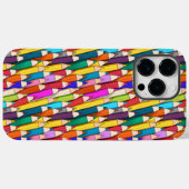Farbstifte Muster Case-Mate iPhone Hülle (Rückseite (Horizontal))