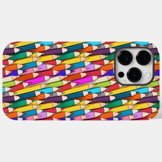 Farbstifte Muster Case-Mate iPhone Hülle (Rückseite (Horizontal))