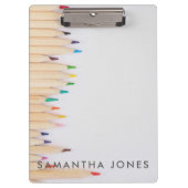 Farbstifte niedlich zurück zur Schule Klemmbrett (Vorderseite)