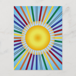 Farbstifte Postkarte