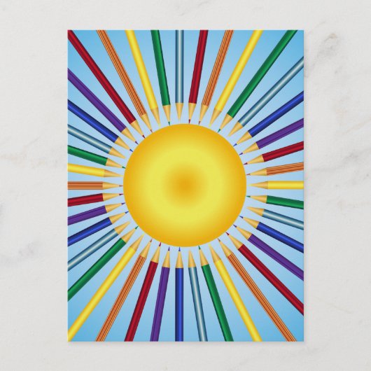 Farbstifte Postkarte (Vorderseite)