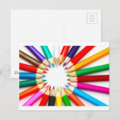 Farbstifte Postkarte (Vorne/Hinten)