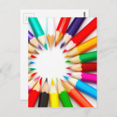 Farbstifte Postkarte (Vorne/Hinten)