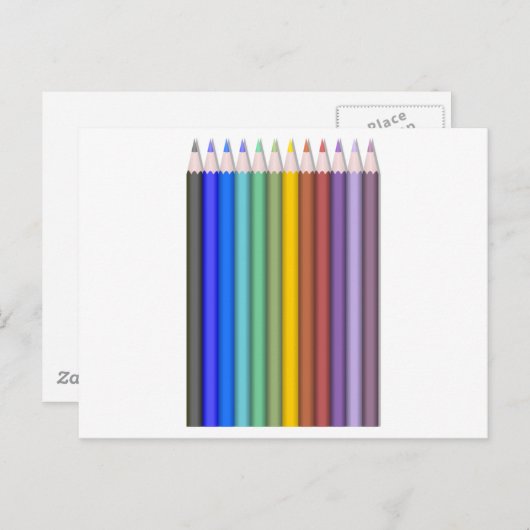 Farbstifte Postkarte (Vorne/Hinten)