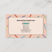 Farbstifte, Privatlehrer Visitenkarte (Rückseite)