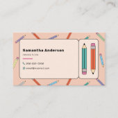 Farbstifte, Privatlehrer Visitenkarte (Vorderseite)