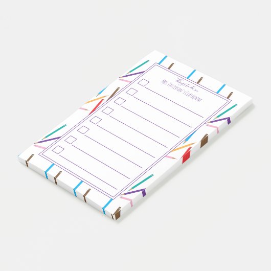 Farbstifte Rahmen Lehrer für Post-It-Notizen Post-it Klebezettel (angewinkelt)