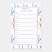 Farbstifte Rahmen Lehrer für Post-It-Notizen Post-it Klebezettel (Vorderseite)