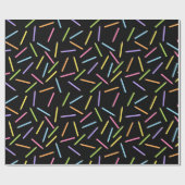 Farbstifte Schwarz Geschenkpapier (Flach)