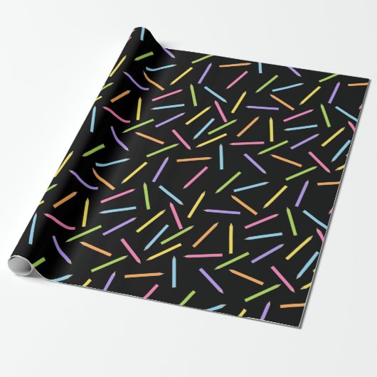 Farbstifte Schwarz Geschenkpapier (Ungerollt)