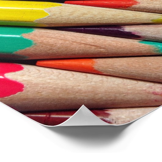 Farbstifte Stifte Hintergrund Textur Poster (Ecke)