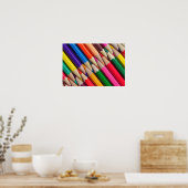 Farbstifte Stifte Hintergrund Textur Poster (Küche)