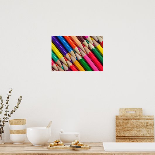 Farbstifte Stifte Hintergrund Textur Poster (Küche)