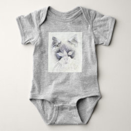 Farbstiftskizze Baby Strampler