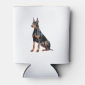 Farbstiftskizze eines Doberman Pinscher. Essen Dosenkühler (Vorderseite)
