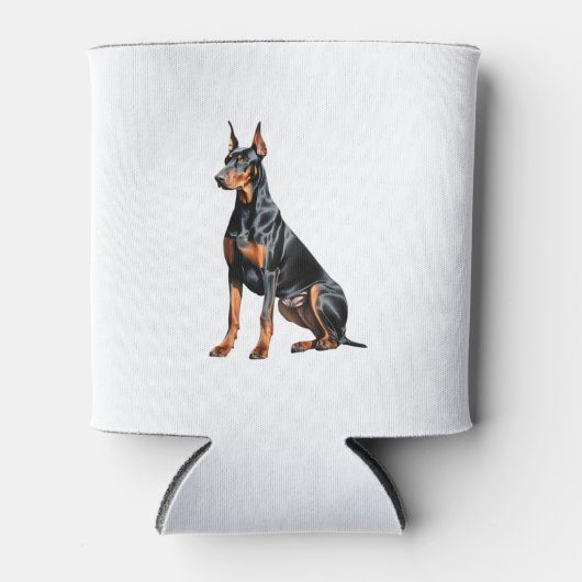 Farbstiftskizze eines Doberman Pinscher. Essen Dosenkühler (Vorderseite)