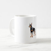 Farbstiftskizze eines Doberman Pinscher. Essen Kaffeetasse (Vorderseite Links)