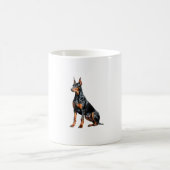 Farbstiftskizze eines Doberman Pinscher. Essen Kaffeetasse (Mittel)