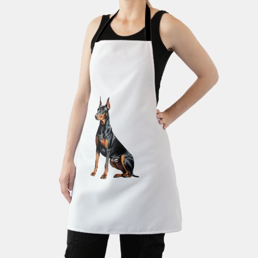 Farbstiftskizze eines Doberman Pinscher. Essen Schürze (InSitu)