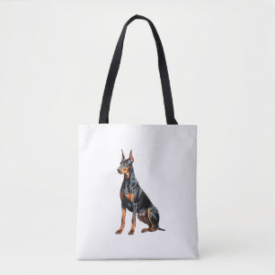 Farbstiftskizze eines Doberman Pinscher. Essen Tasche