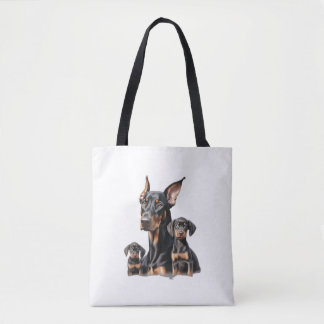 Farbstiftskizze eines Doberman Pinscher. Essen Tasche