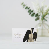 Farbstil mit schwarzen Pinselstrichen Visitenkarte (Stehend Vorderseite)